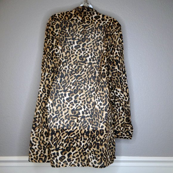 Ralph Lauren Black Label Leopard Print Oversized Camp Shirt Size XL NWT - Picture 11 of 14